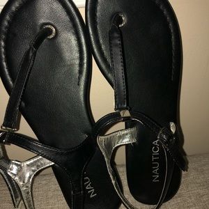 Nautica Black Summer Sandal